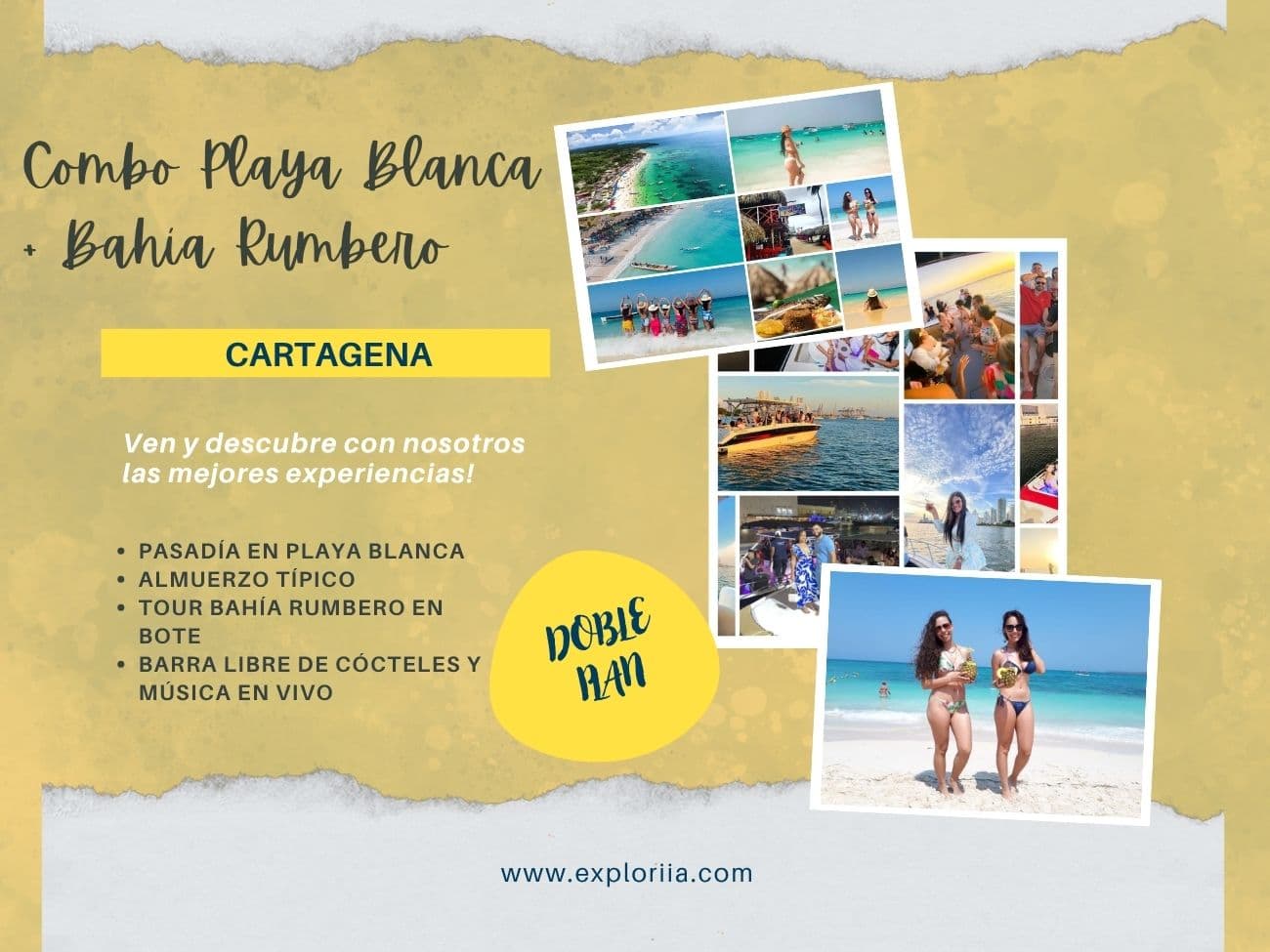 Combo Playa Blanca + Bahía Rumbero Cartagena