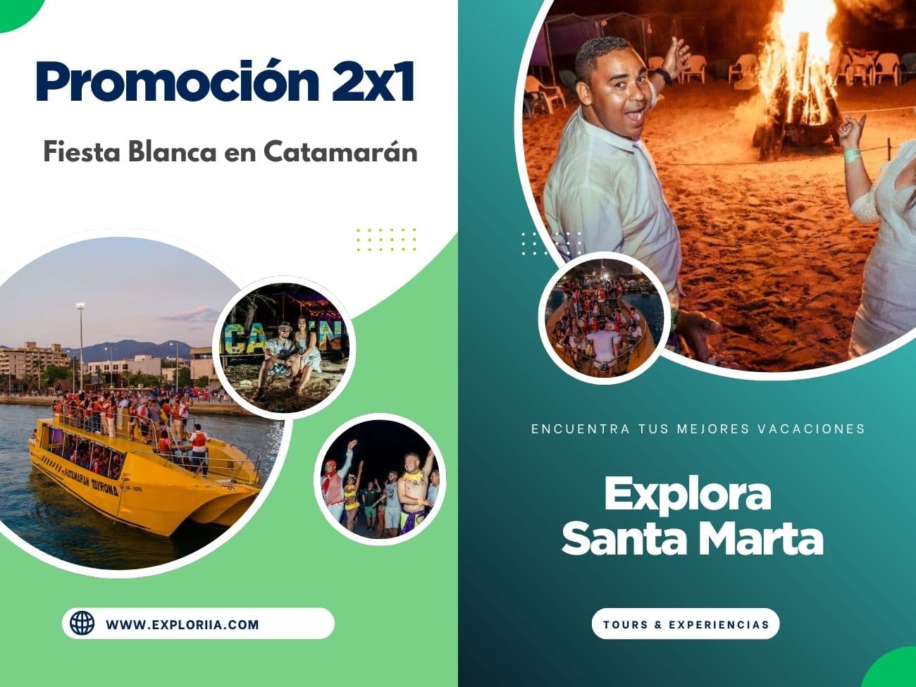 Promoción 2×1 Fiesta Blanca en Catamarán en Santa Marta