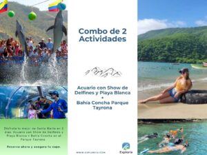 Combo Acuario con Show de Delfines y Playa Blanca + Bahía Concha Parque Tayrona en Santa Marta