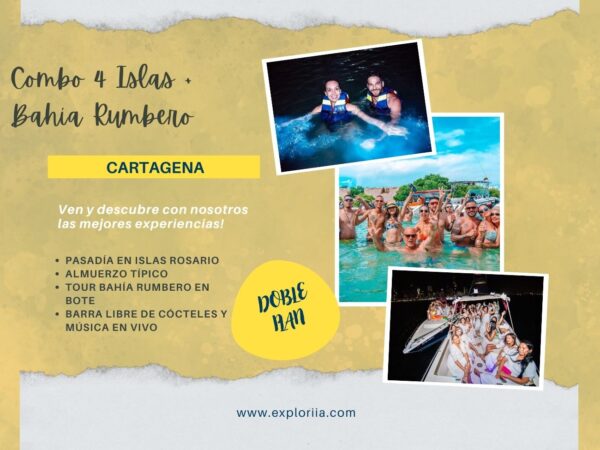 Combo 4 Islas + Bahía Rumbero en Cartagena