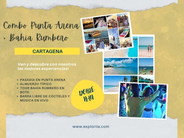 Combo Punta Arena + Bahía Rumbero Cartagena