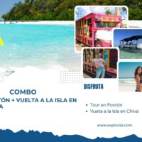 Combo Tour Bahía en Pontón + Vuelta a la Isla en Chiva San Andrés
