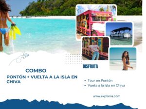 Combo Tour Bahía en Pontón + Vuelta a la Isla en Chiva San Andrés
