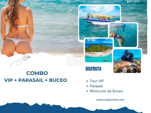 Combo Tour VIP + Parasail + Buceo en San Andrés